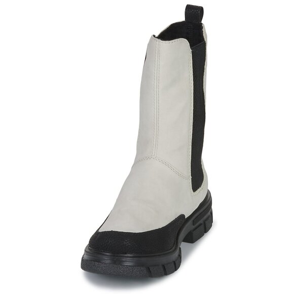NEW RIEKER Mid Shaft Comfort Chelsea Boots White/black for women 462mn - Picture 4 of 10